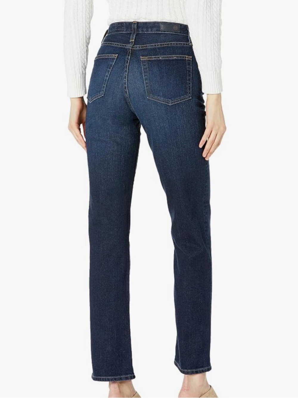 Ag Adriano Goldschmied Dark Blue Straight Leg Jeans